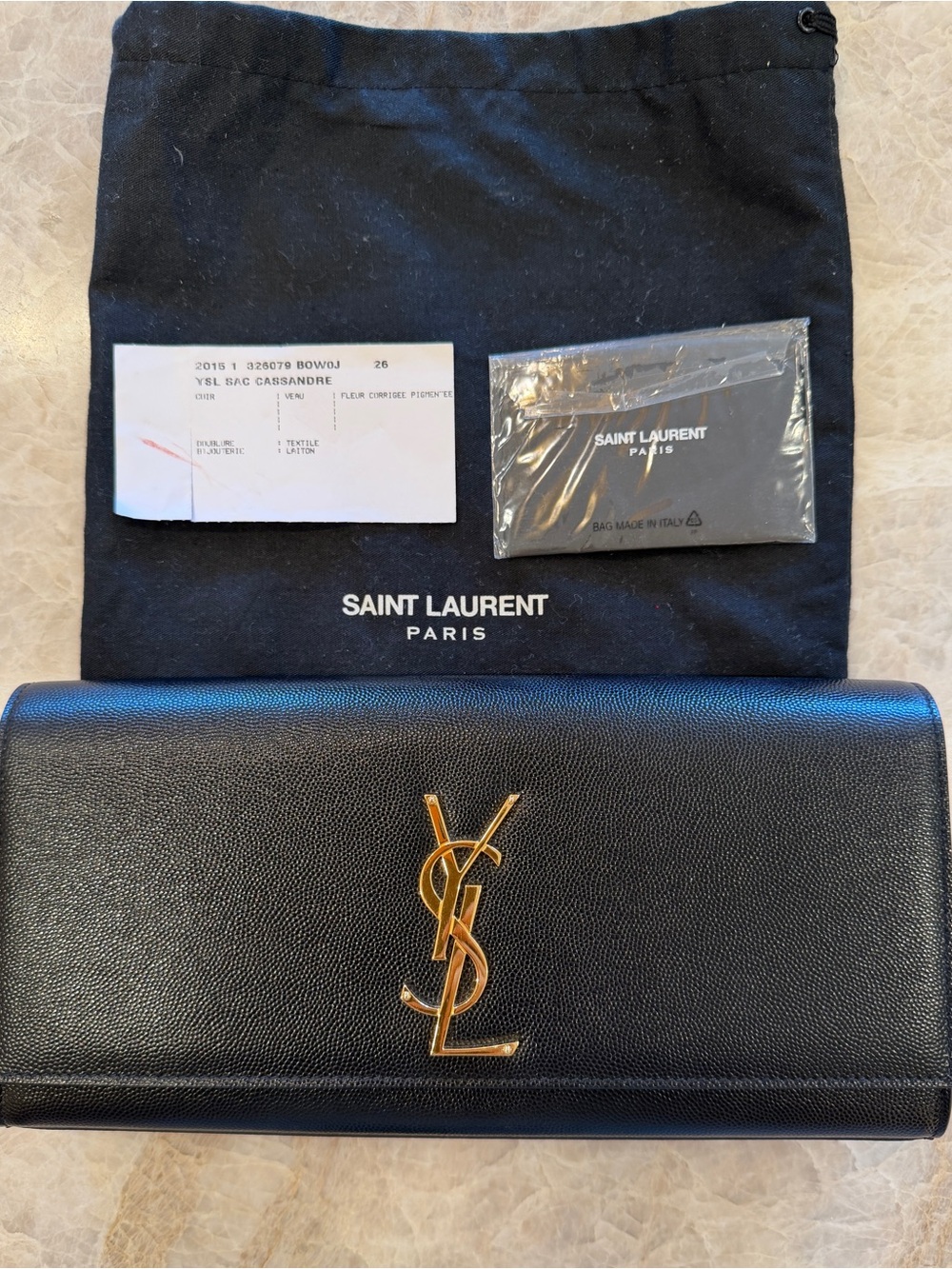 Saint Laurent Cassandre/YSL Monogram clutch, style 326079 BOW0J